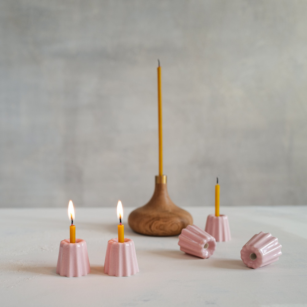 OVO Things - Porcelain Candle Holder pink