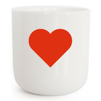 PLTY Heart -Red Glyphs Cup